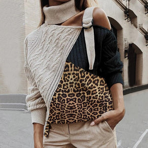 Leopard OFF Shoulder Sweater