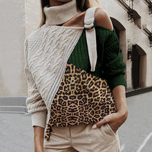 Load image into Gallery viewer, Leopard OFF Shoulder Sweater