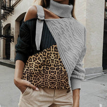 Load image into Gallery viewer, Leopard OFF Shoulder Sweater