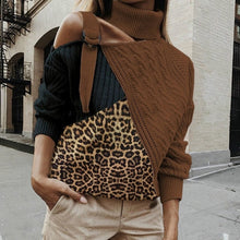 Load image into Gallery viewer, Leopard OFF Shoulder Sweater