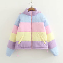 Load image into Gallery viewer, Rainbow Puffer Jacket