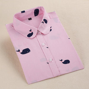 Copy of Long Sleeve Women's Blouse with Cartoon Design