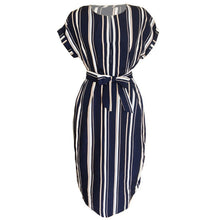 Load image into Gallery viewer, Striped Short Sleeve Women&#39;s Dress