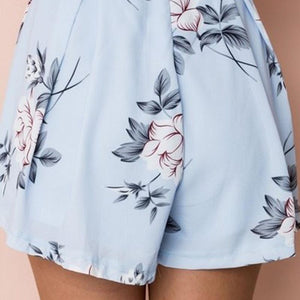 Elegant Floral Print Women's Playsuit