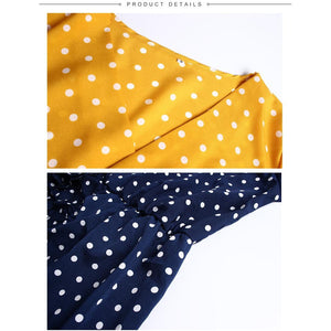 Ruffle Polka Dot Half Sleeve Women's Dress