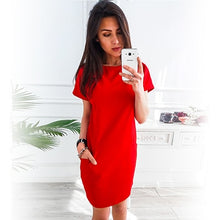 Load image into Gallery viewer, O - Neck Short Sleeve Classic Women&#39;s Dress