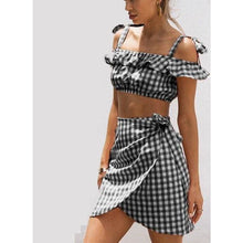 Load image into Gallery viewer, Ruffle Top and Skirt Outfit