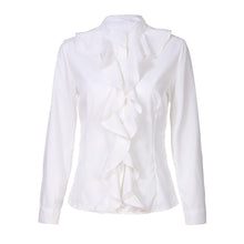 Load image into Gallery viewer, Elegant Ruffle Long Sleeve Blouse