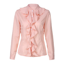 Load image into Gallery viewer, Elegant Ruffle Long Sleeve Blouse