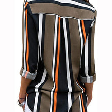 Load image into Gallery viewer, Long Sleeve Striped Women&#39;s Blouse