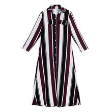 Load image into Gallery viewer, Striped Long Sleeve Maxi Dress