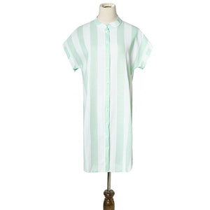 Striped Short Sleeve Casual Women's Dress