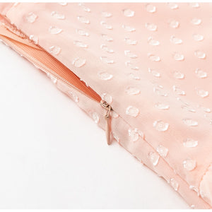 One Shoulder Pink Polka Dot Short Dress