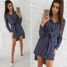 Load image into Gallery viewer, Striped Long Sleeve Casual Women&#39;s Dress