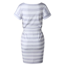 Load image into Gallery viewer, Striped Short Sleeve Women&#39;s Dress