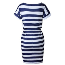 Load image into Gallery viewer, Striped Short Sleeve Women&#39;s Dress