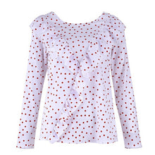 Load image into Gallery viewer, Elegant Ruffle Polka Dot Long Sleeve Women&#39;s Blouse